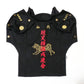 特攻服 ロングタイプ 24モデル　ダックスサイズ　袖弁付き　黒　※名入れ刺繍オプション有り