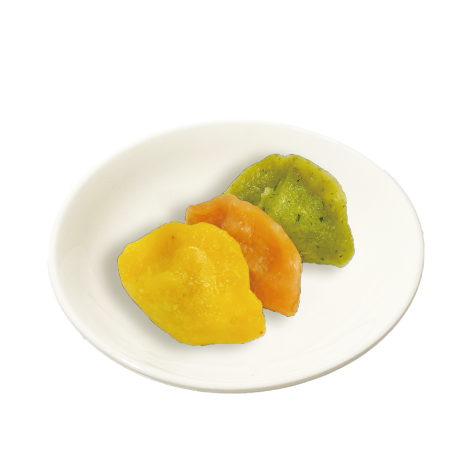 カフェメニュー犬用おやつ三色餃子